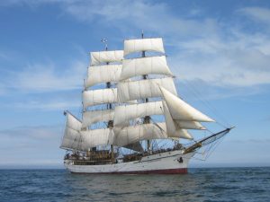 Picton Castle sailing all sails