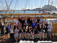 Vega Gamleby Trainees and Crew before Esbjerg Crew Parade 2018